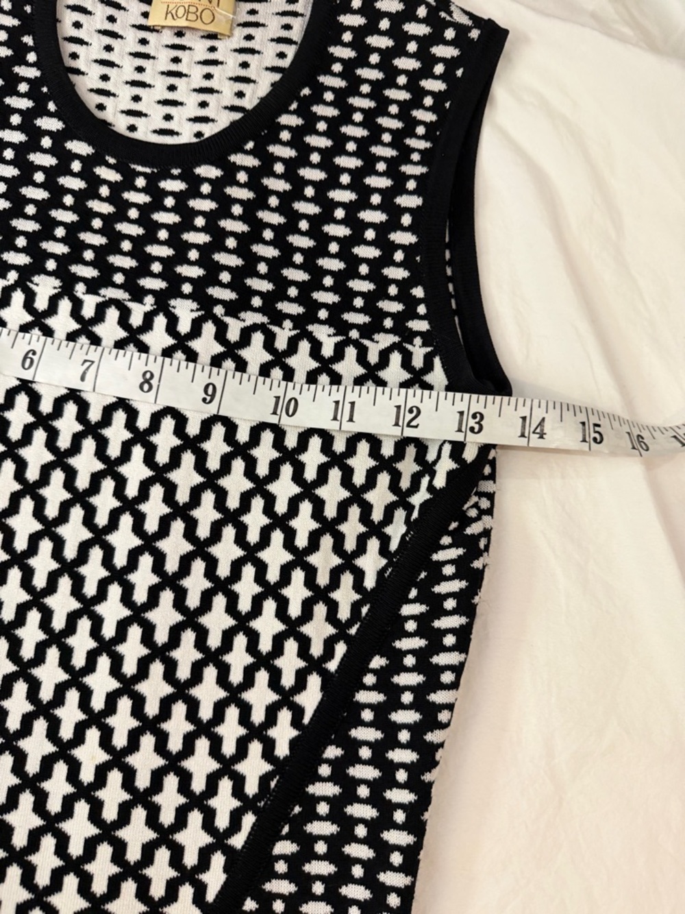 NEW TORN BY RONNY KOBO Tali Knit Bodycon Dress Black & White S - Picture 8 of 13